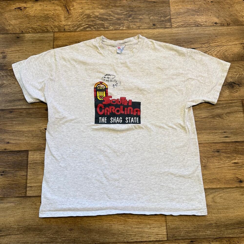 Vintage 90s South Carolina The Shag Dancing State Tee Shirt